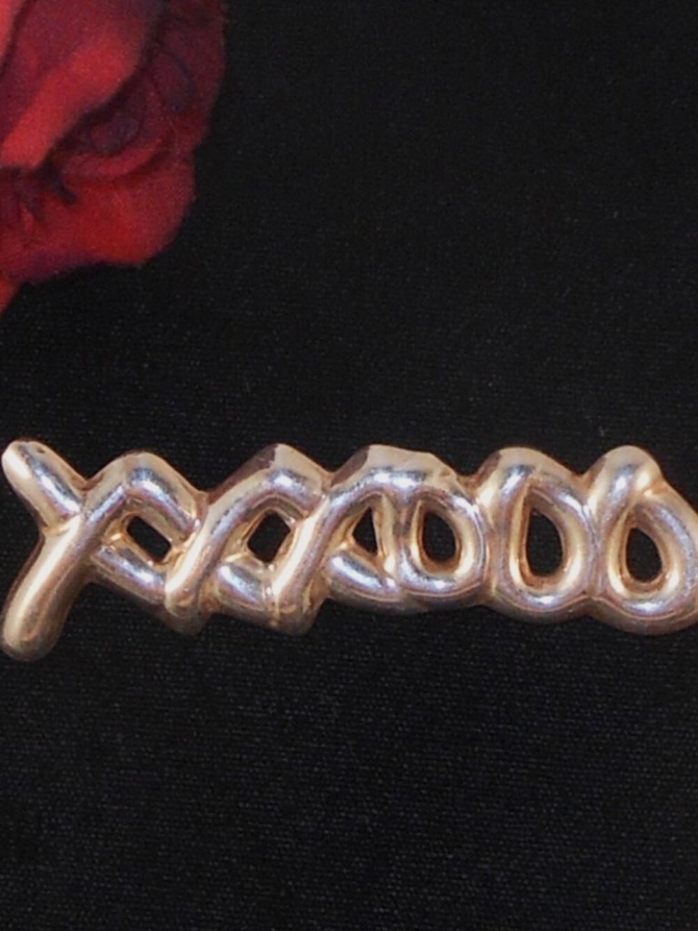 Vintage Sterling Silver XXXOOO Brooch – Hugs & Kisses Pin Made In Taxco Mexico